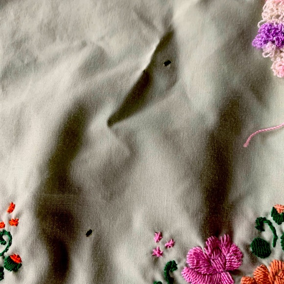 Handmade Pillowcase Top crochet tatting boho hippy blouse Festival Green… - Picture 6 of 7